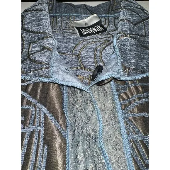 Yak Magik Women’s Jacket Embroidered Embellished Metallic Artsy Boho Nepal M/L - Picture 4 of 16